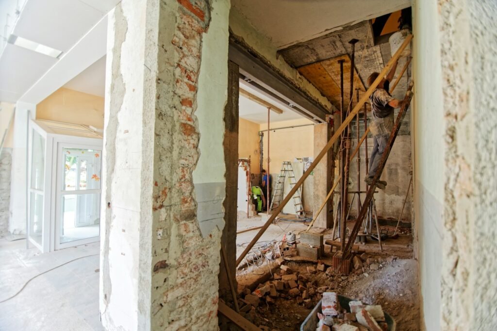 An apartment renovation in progress